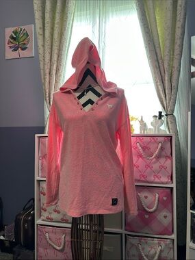 Victoria secret PINK HOODED PULLOVER WITH V-NECK XS